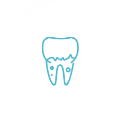 Diseased tooth icon