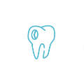 Tooth with a cavity icon